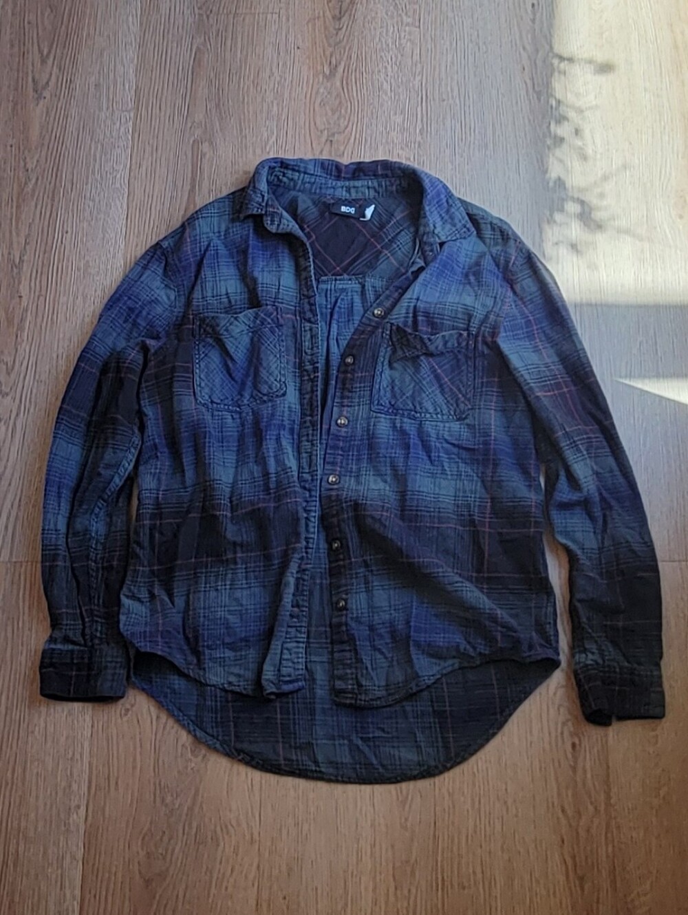 BDG Urban Outfitters - XS Dark Green Plaid Cotton Flannel